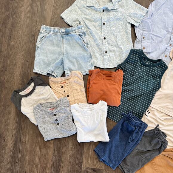 Toddler Little Boy Spring Summer Outfit Set 5T Clothing Lot of 14 Top Short - Picture 2 of 7